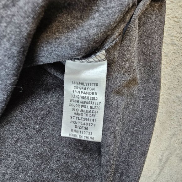 Umgee Tunic Women's Medium Gray Tiered Ruffled Sleeves Casual Soft Scoop Neck - Picture 8 of 8